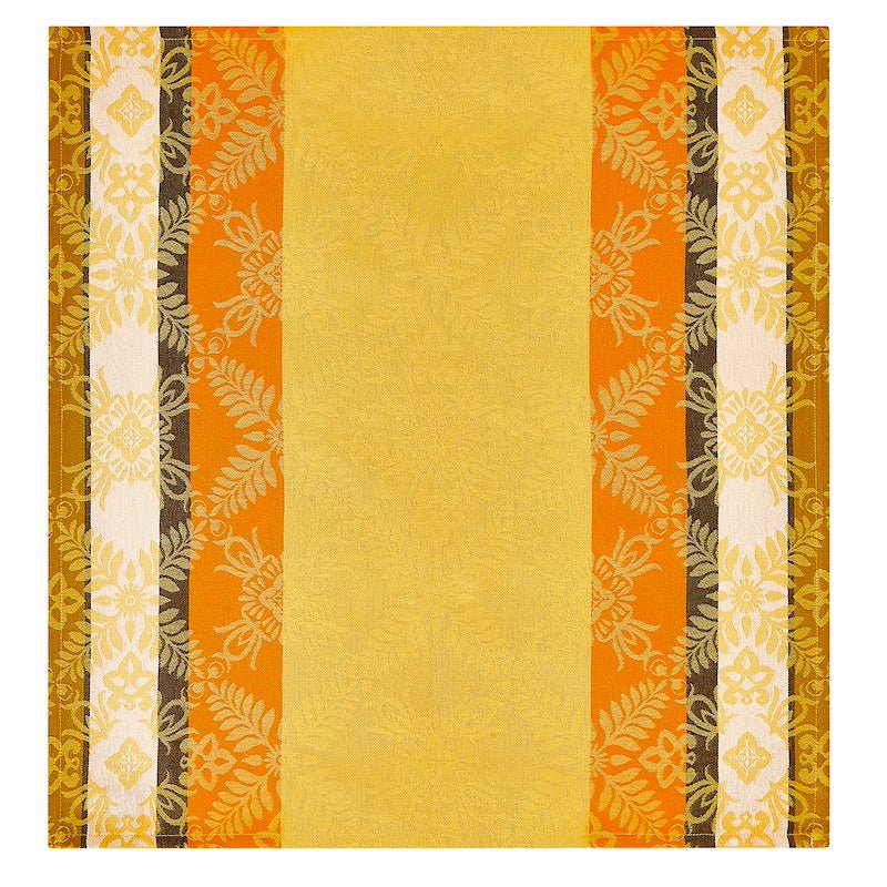 Cloth Napkin - Table Linens - Mumbai Yellow Safran Napkin by Le Jacquard Francais