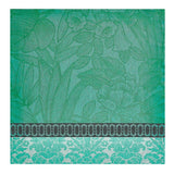 escapade tropicale green napkin by le jacquard français