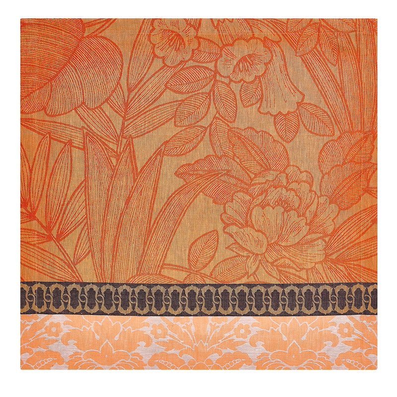 escapade tropicale orange napkin by le jacquard français