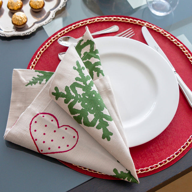 Noelle Beige Napkin Lifestyle | Mode Living at Fig Linens and Home