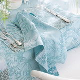 Cloth Napkin - Jardin d'eden blue napkin by le jacquard français - Fig Linens and Home
