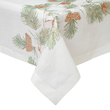 Newbury White Tablecloth Detail 3 | Mode Living at Fig Linens and Home