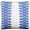 Nola Stripe Embroidery Navy - Throw Pillow by Ryan Studio