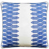 Nola Stripe Embroidery Navy - Throw Pillow by Ryan Studio