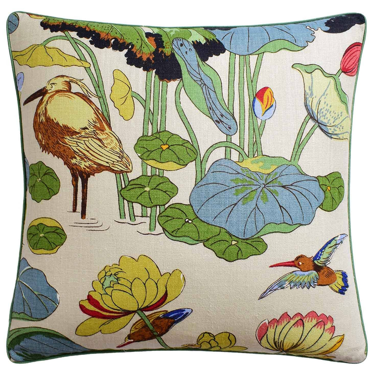 Nympheus Stone and Pistachio Pillow - Throw Pillow by Ryan Studio Fabric by GP and J Baker