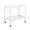 Worlds Away Bar Cart - Otis White Fluted Rolling Bar Cart