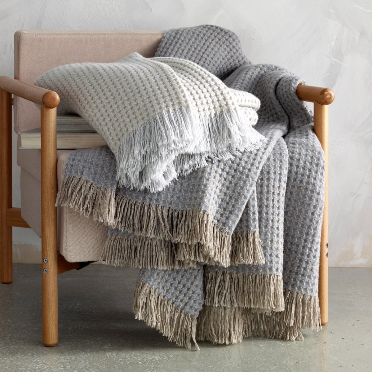Matouk Throw Blankets in 100% Cashmere - Cleo Oversized Throws at Fig Linens and Home 2