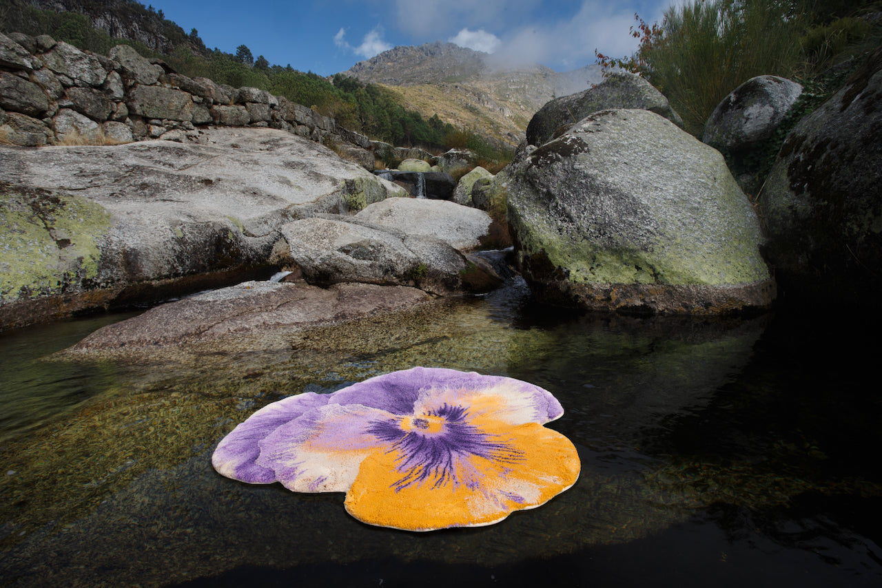 Pansy Bath Rug 35X39 Curcuma 870 by Abyss Habidecor at Fig Linens and Home - View 7