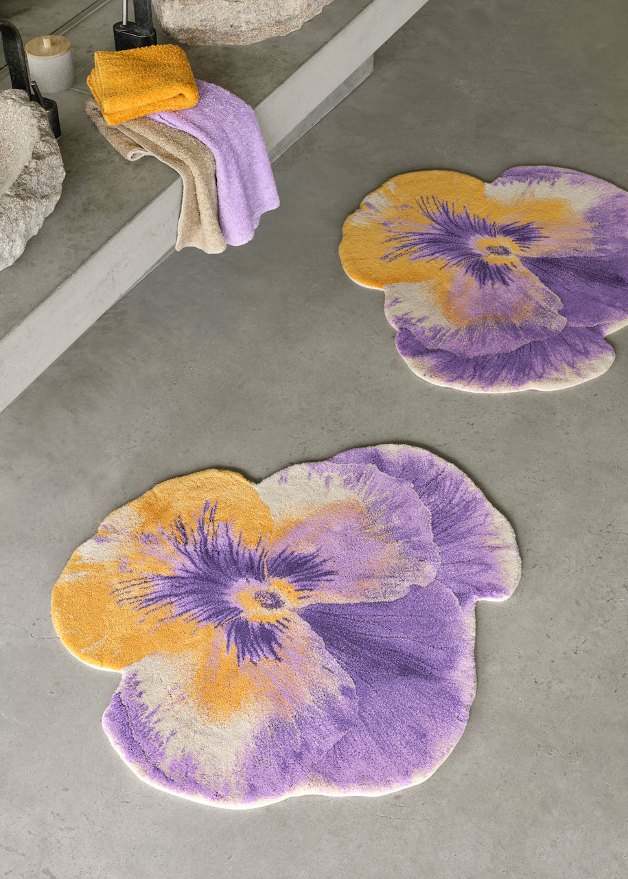 Pansy Bath Rug 35X39 Curcuma 870 by Abyss Habidecor at Fig Linens and Home - View 2