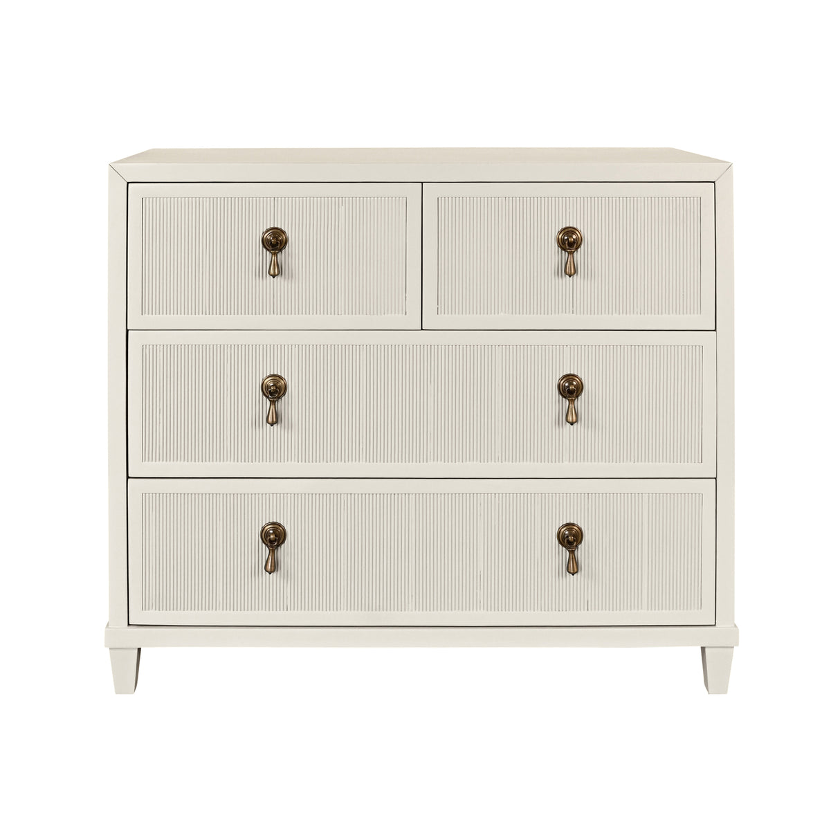 Dresser Front View - Pascal Antique White Dresser by Worlds Away at Fig Linens and Home