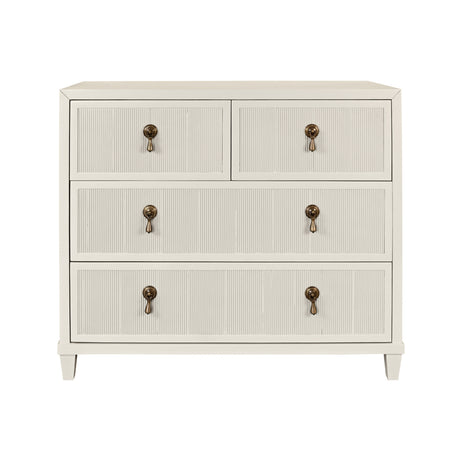 Dresser Front View - Pascal Antique White Dresser by Worlds Away at Fig Linens and Home