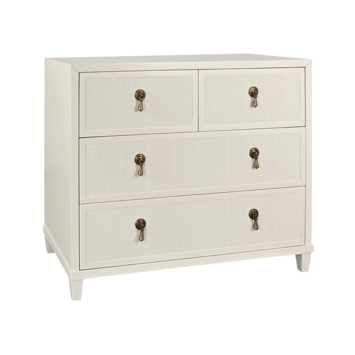 Dresser Angle View - Pascal Antique White Dresser by Worlds Away at Fig Linens and Home