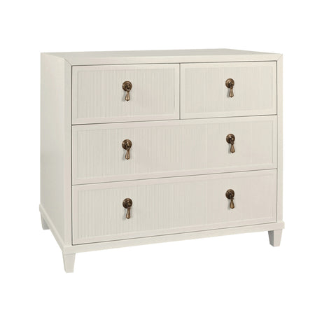 Dresser Angle View - Pascal Antique White Dresser by Worlds Away at Fig Linens and Home