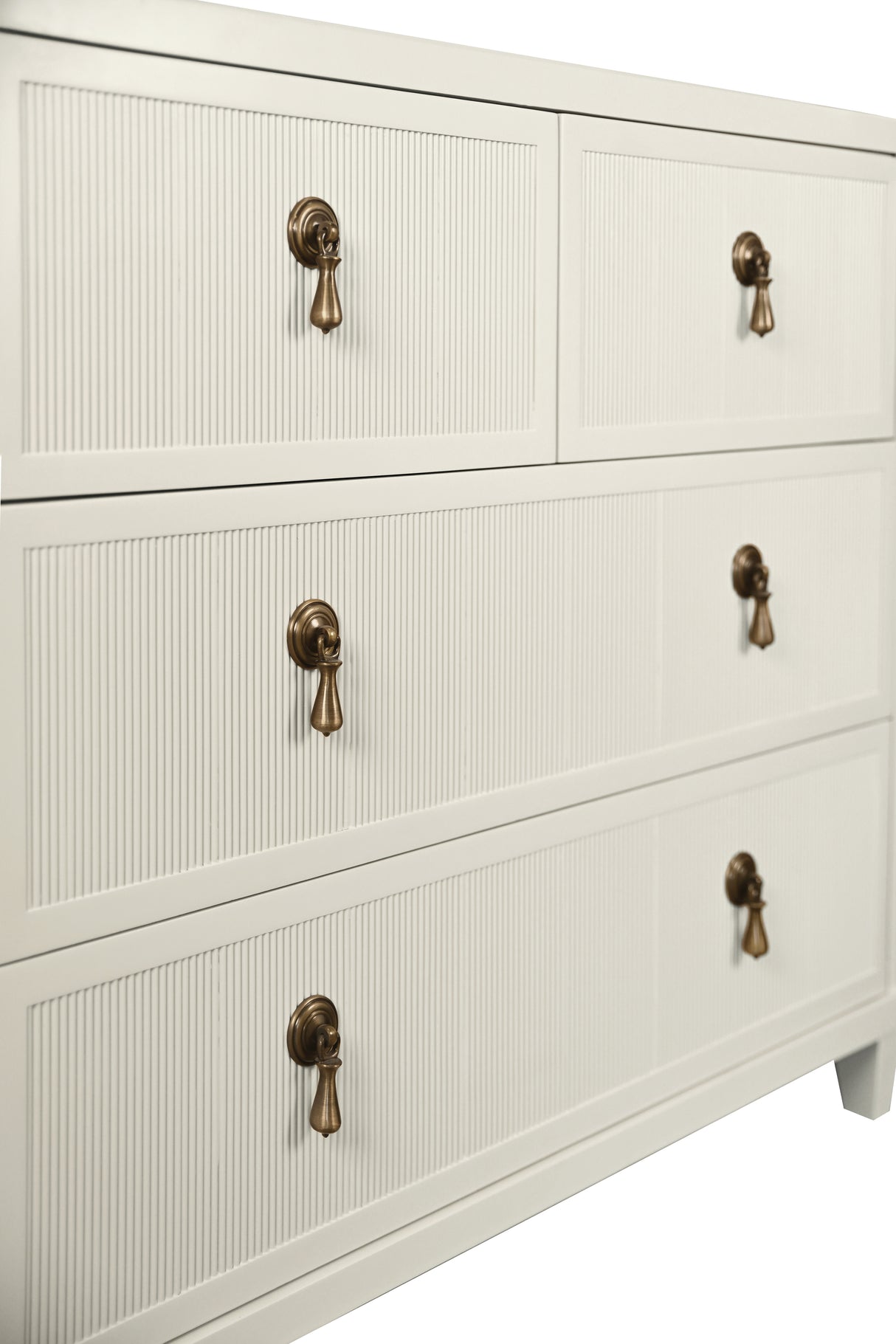 Dresser Drawers Detail - Pascal Antique White Dresser by Worlds Away at Fig Linens and Home
