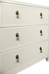 Dresser Drawers Detail - Pascal Antique White Dresser by Worlds Away at Fig Linens and Home