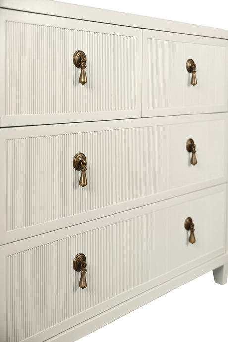 Dresser Drawers Detail - Pascal Antique White Dresser by Worlds Away at Fig Linens and Home