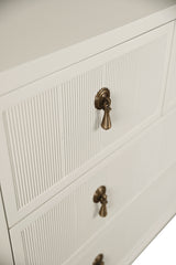 Dresser Hardware Detail - Pascal Antique White Dresser by Worlds Away at Fig Linens and Home