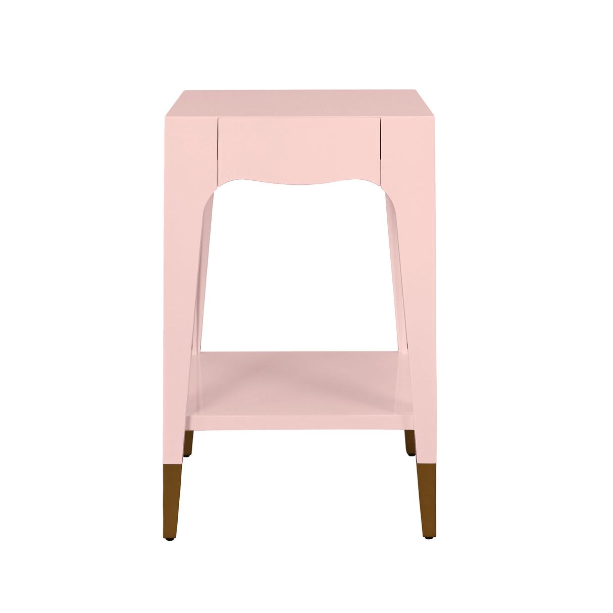 Patti Pink Side Table by Worlds Away | Petite End Table Front View at Fig Linens and Home