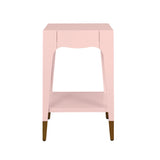 Patti Pink Side Table by Worlds Away | Petite End Table Front View at Fig Linens and Home