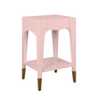 Patti Pink Side Table by Worlds Away | Petite End Table Angle View 2 at Fig Linens and Home