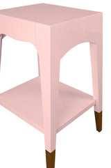 Patti Pink Side Table by Worlds Away | Petite End Table Detail View at Fig Linens and Home