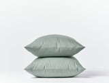 Pillowcases - Sage Organic Crinkled Percale Sheets by Coyuchi at Fig Linens and Home - View 2