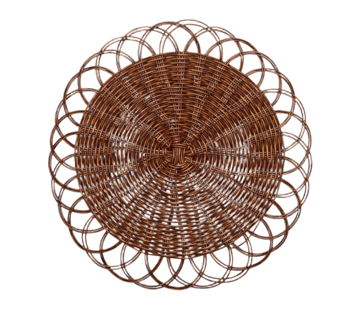 Kim Seybert Alfresco Placemats Set of 4 in Brown by Kim Seybert - Brown Placemats Set of 4 - 15"L x 15"W x 0.15"H at FIG LINENS AND HOME - 1