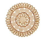 Kim Seybert Casbah Placemat in Natural & Brown Set of 4 by Kim Seybert - Natural/Brown Placemats Set of 4 - 15"L x 15"W x 0.5"H at FIG LINENS AND HOME - 1