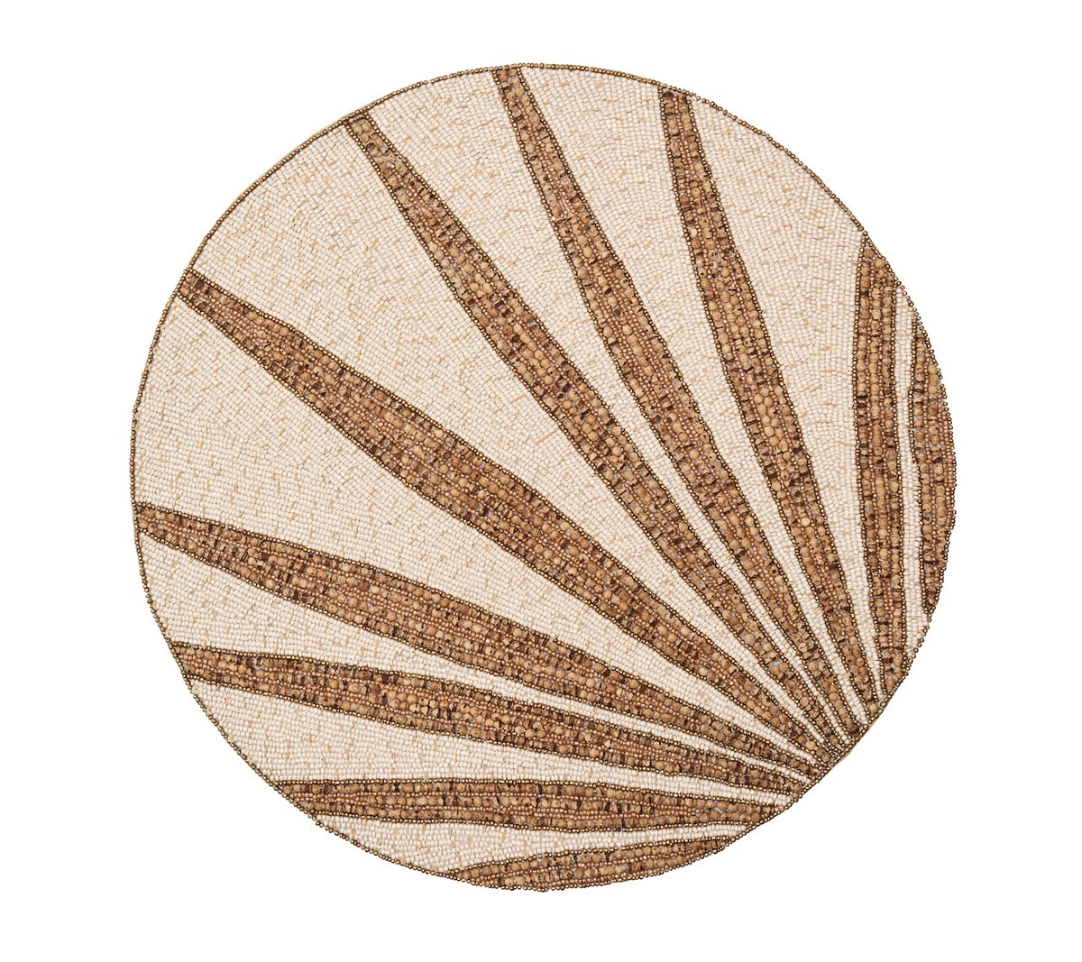 Royal Palm Placemat in Natural & Brown Set of 4 by Kim Seybert at Fig Linens and Home