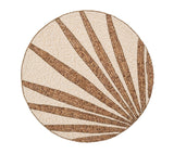 Royal Palm Placemat in Natural & Brown Set of 4 by Kim Seybert at Fig Linens and Home
