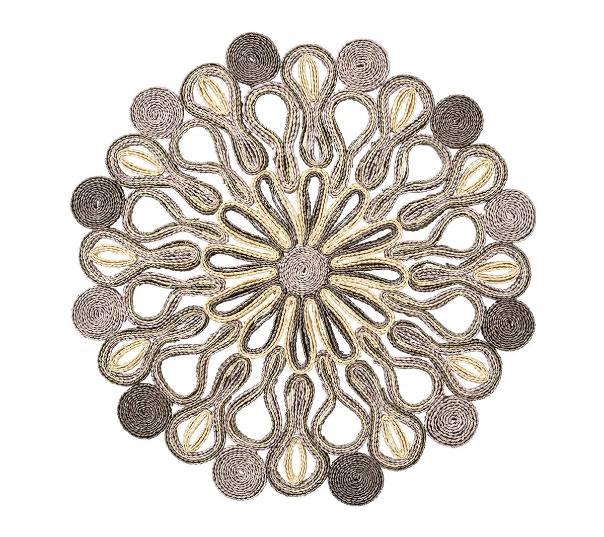 Marisol Natural/Grey Placemat | Kim Seybert at Fig Linens and Home