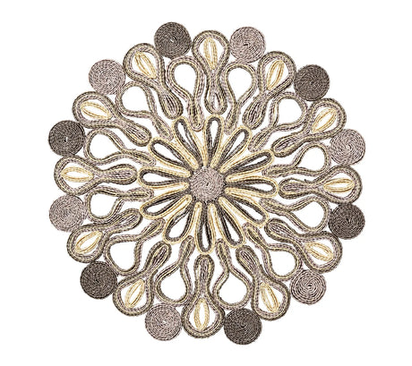 Marisol Natural/Grey Placemat | Kim Seybert at Fig Linens and Home