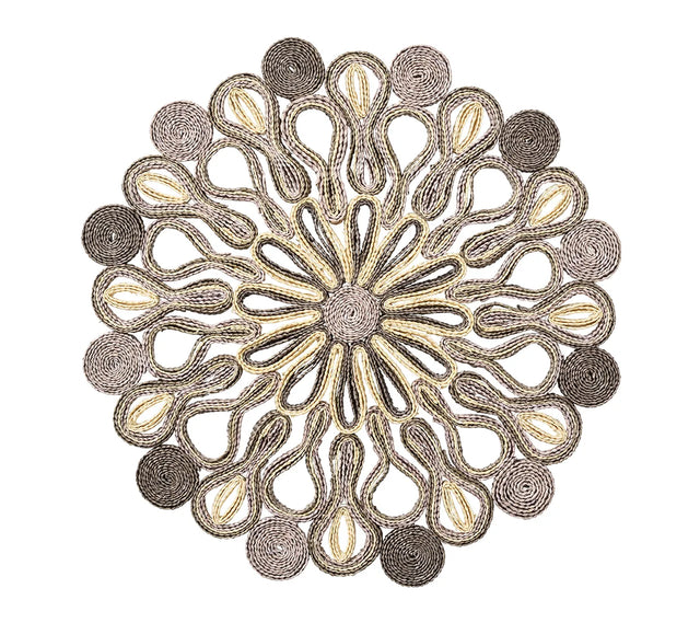 Marisol Natural/Grey Placemat | Kim Seybert at Fig Linens and Home