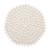 Round Bamboo Placemat in White by Kim Seybert at Fig Linens and Home