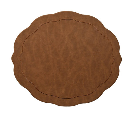 Kim Seybert Tailored Placemat in Brown Set of 4 by Kim Seybert - BROWN 17.25"L x 15"W x 0.1"H Placemat - Set of 4 at FIG LINENS AND HOME - 2