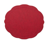 Kim Seybert Tailored Placemat in Ruby Set of 4 by Kim Seybert - RUBY 17.25"L x 15"W x 0.1"H Placemat - Set of 4 at FIG LINENS AND HOME - 2
