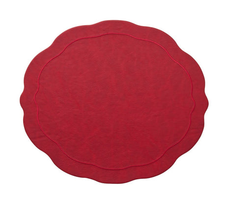 Kim Seybert Tailored Placemat in Ruby Set of 4 by Kim Seybert - RUBY 17.25"L x 15"W x 0.1"H Placemat - Set of 4 at FIG LINENS AND HOME - 2