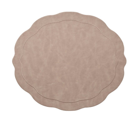 Kim Seybert Tailored Placemat in Taupe Set of 4 by Kim Seybert - TAUPE 17.25"L x 15"W x 0.1"H Placemat - Set of 4 at FIG LINENS AND HOME - 2