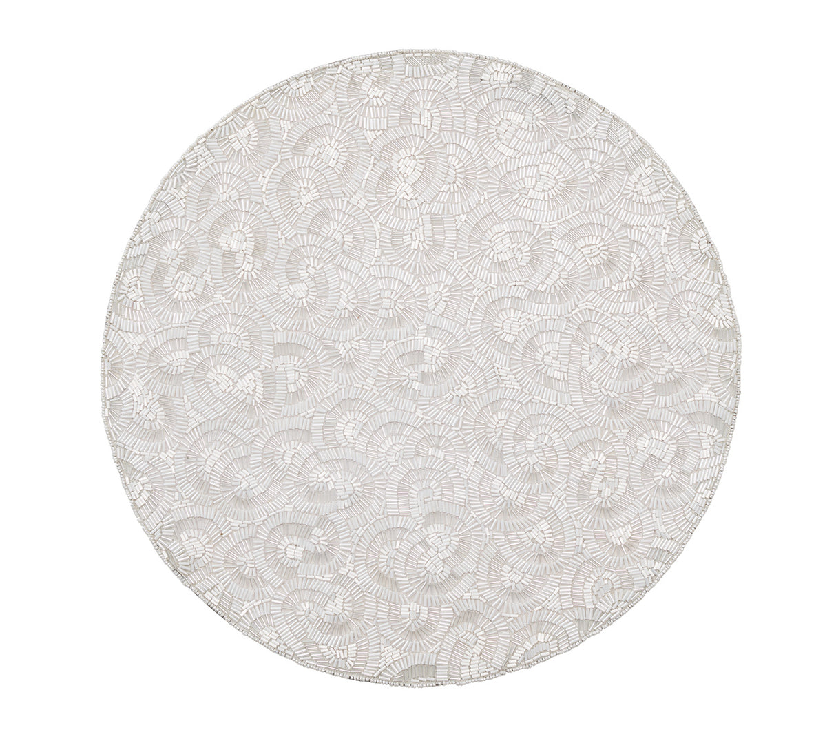 Lune Placemat in White, Set of 2 by Kim Seybert at Fig Linens and Home - View 1