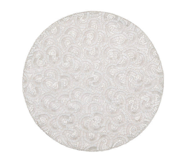 Lune Placemat in White, Set of 2 by Kim Seybert at Fig Linens and Home - View 1