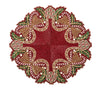 Candy Cane Bow Red/Green/Gold Placemat | Kim Seybert at Fig Linens and Home