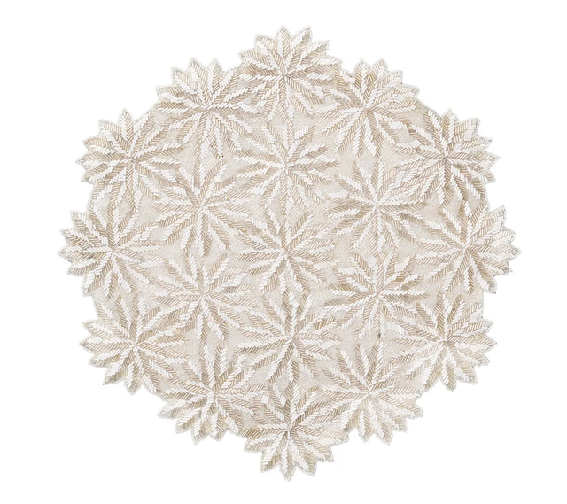Winter Lace Silver/Crystal Placemat | Kim Seybert at Fig Linens and Home