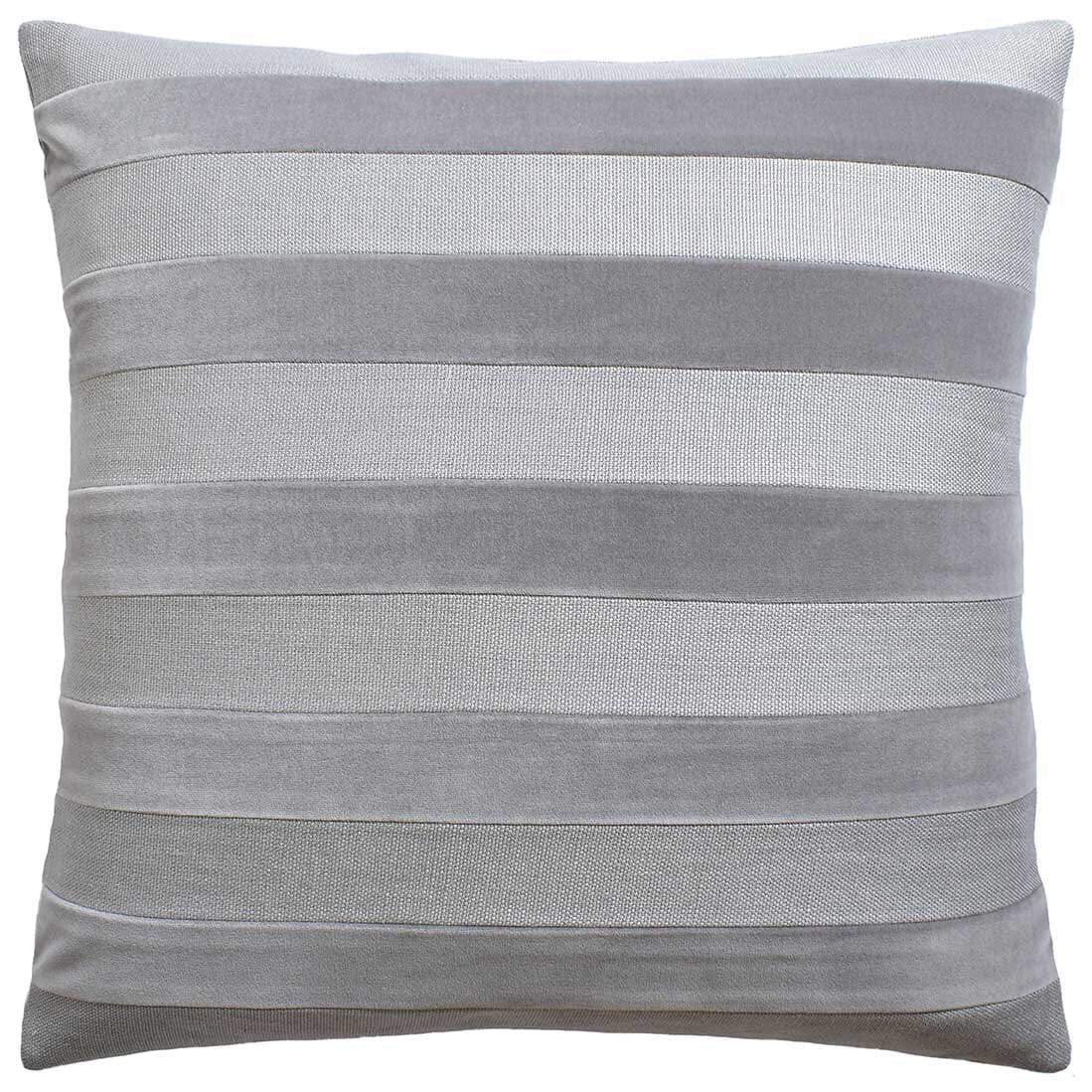 Parker Stripe Pewter - Throw Pillow by Ryan Studio