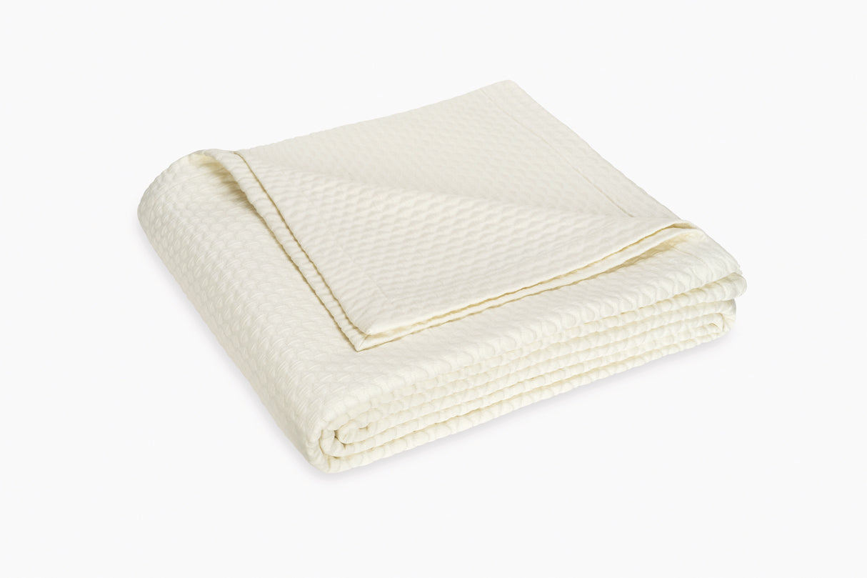 Perla Coverlet by Matouk in Ivory at Fig Linens and Home