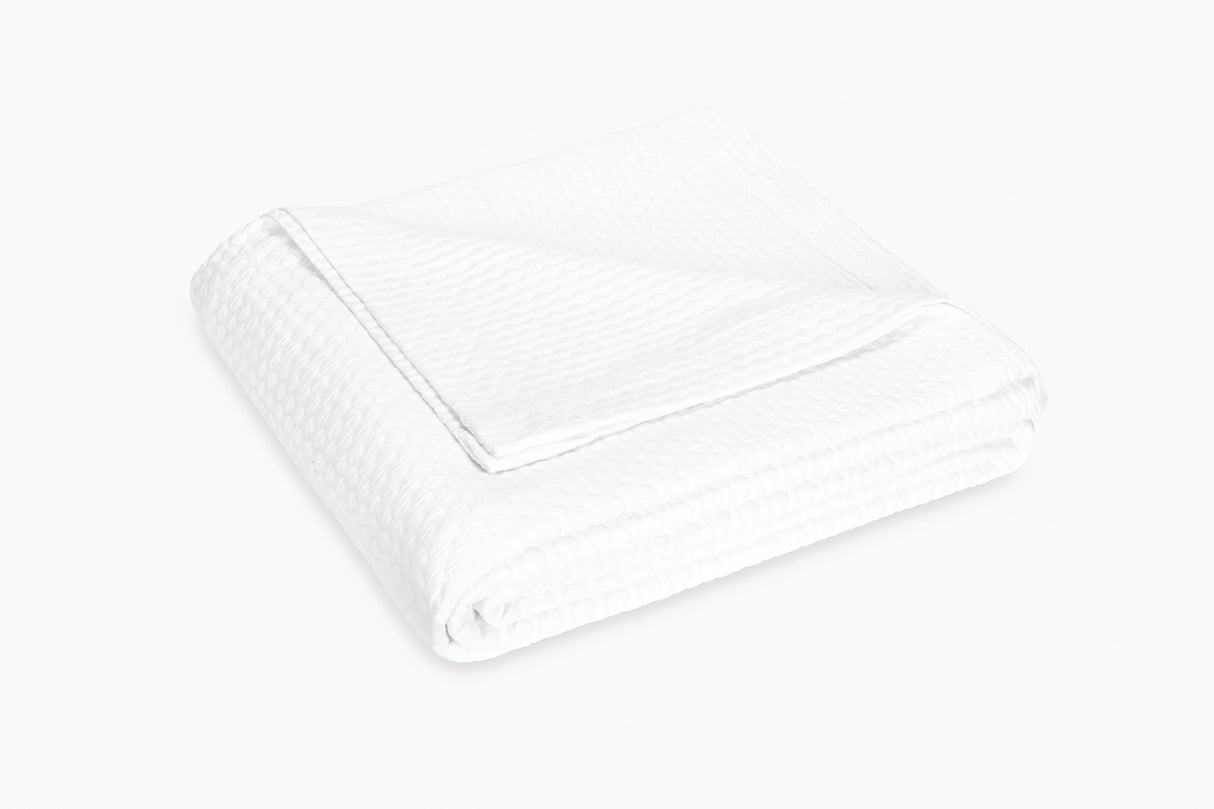 Perla Coverlet by Matouk in White at Fig Linens and Home