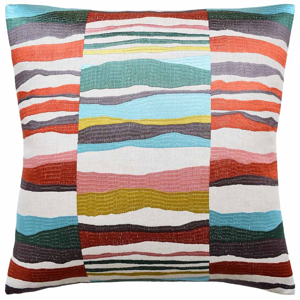 Phoenix Stripe Mineral Slope - Throw Pillow by Ryan Studio