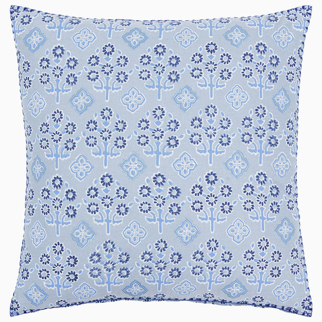 Aanan Light Indigo Pillow by John Robshaw at Fig Linens and Home - 1
