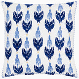 Chetana Indigo Pillow by John Robshaw at Fig Linens and Home - 1