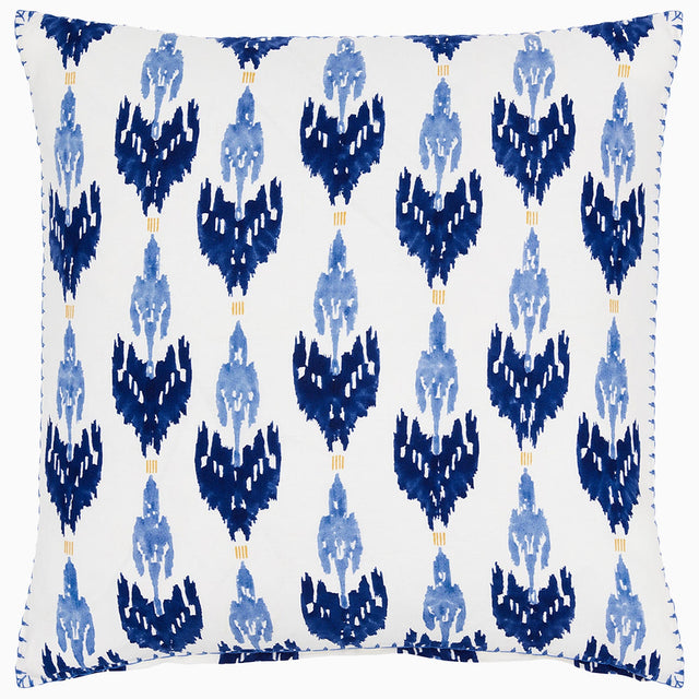 Chetana Indigo Pillow by John Robshaw at Fig Linens and Home - 1