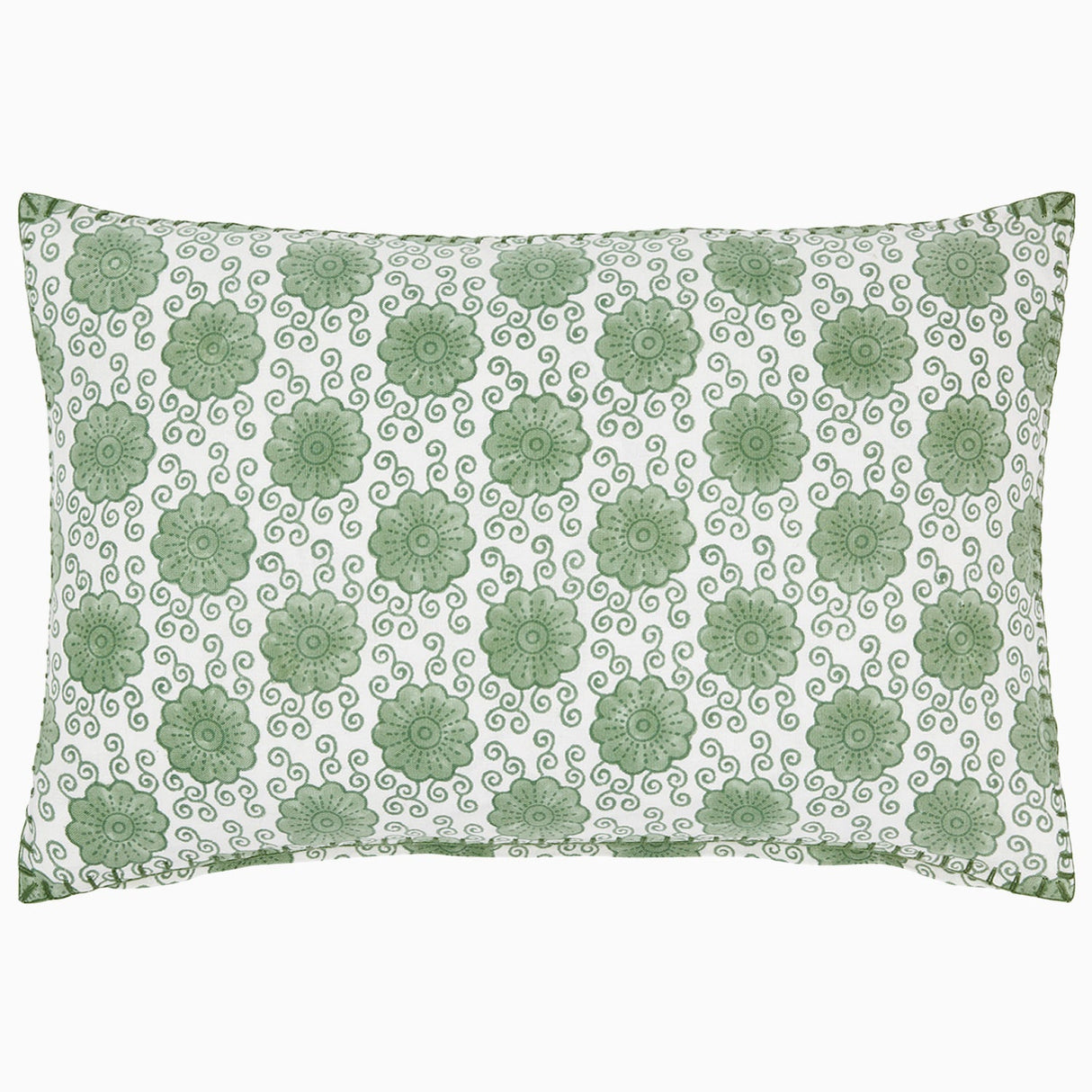 Damini Sage Pillow by John Robshaw at Fig Linens and Home - 1